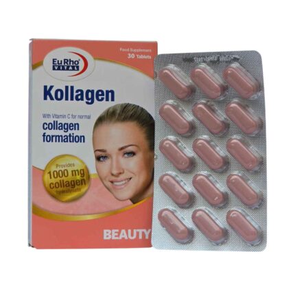 قرص کلاژن یوروویتال 1000 میلی‌گرم بسته 30 عددی-Kollagen
