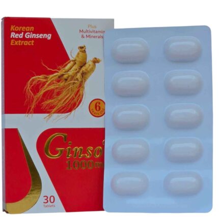 قرص جینسینگ جینسو 1000 میلی گرم ویت اسکای 30 عددی- GINSO